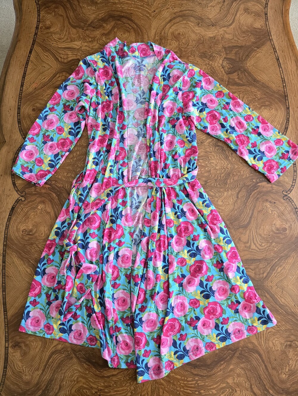 Jane Marie Floral Print Lightweight Robe Size XS/S